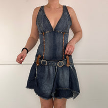 Load image into Gallery viewer, Denim festival mini dress
