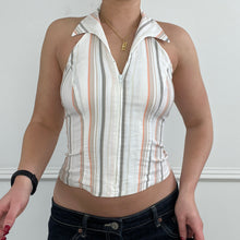 Load image into Gallery viewer, White striped halter
