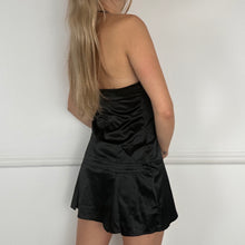 Load image into Gallery viewer, Black Satin Mini Dress

