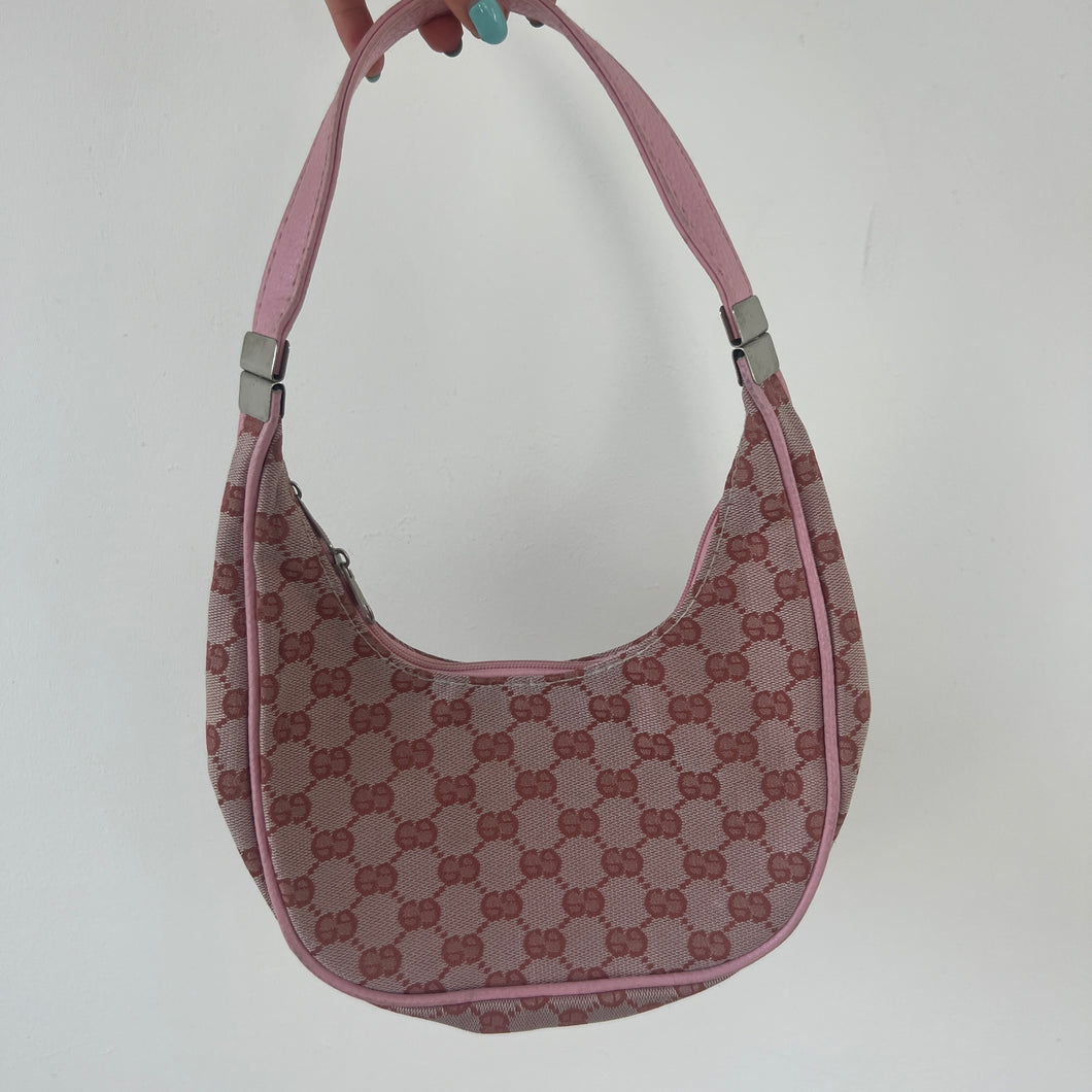 Pink monogram handbag