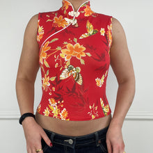Load image into Gallery viewer, Red floral top

