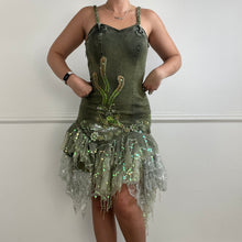 Load image into Gallery viewer, Green denim fairy dress
