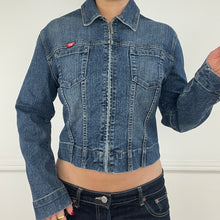 Load image into Gallery viewer, Denim cropped jacket

