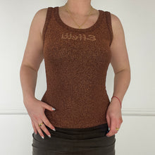 Load image into Gallery viewer, Brown glitter tank
