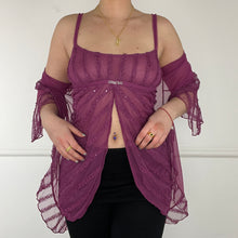Load image into Gallery viewer, Purple mesh co ord set
