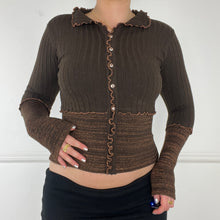 Load image into Gallery viewer, Brown glitter cardigan
