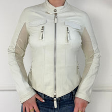 Load image into Gallery viewer, White leather jacket
