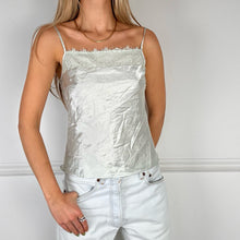 Load image into Gallery viewer, Silver silk cami
