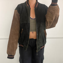 Load image into Gallery viewer, Brown and black bomber jacket
