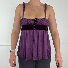 Load image into Gallery viewer, Purple velvet long cami
