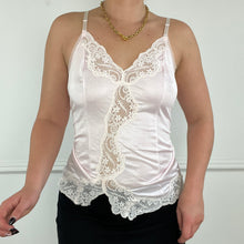 Load image into Gallery viewer, Pale pink silk lace cami
