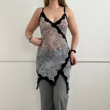 Load image into Gallery viewer, Leopard cheetah print grey mesh lace dress
