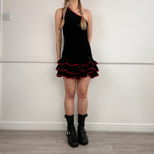 Load image into Gallery viewer, Black Ruffled Mini Dress
