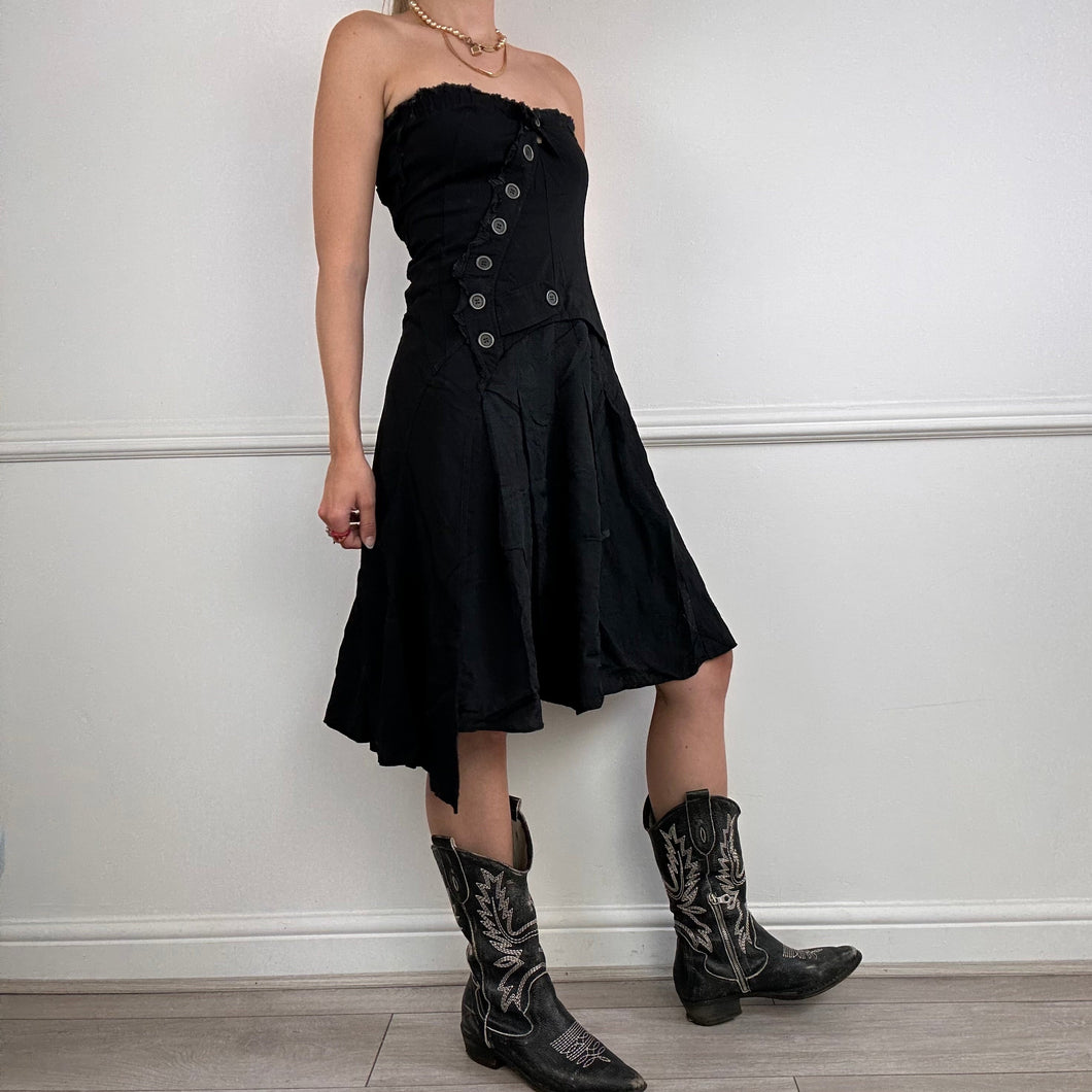 Y2K Black Midi Dress