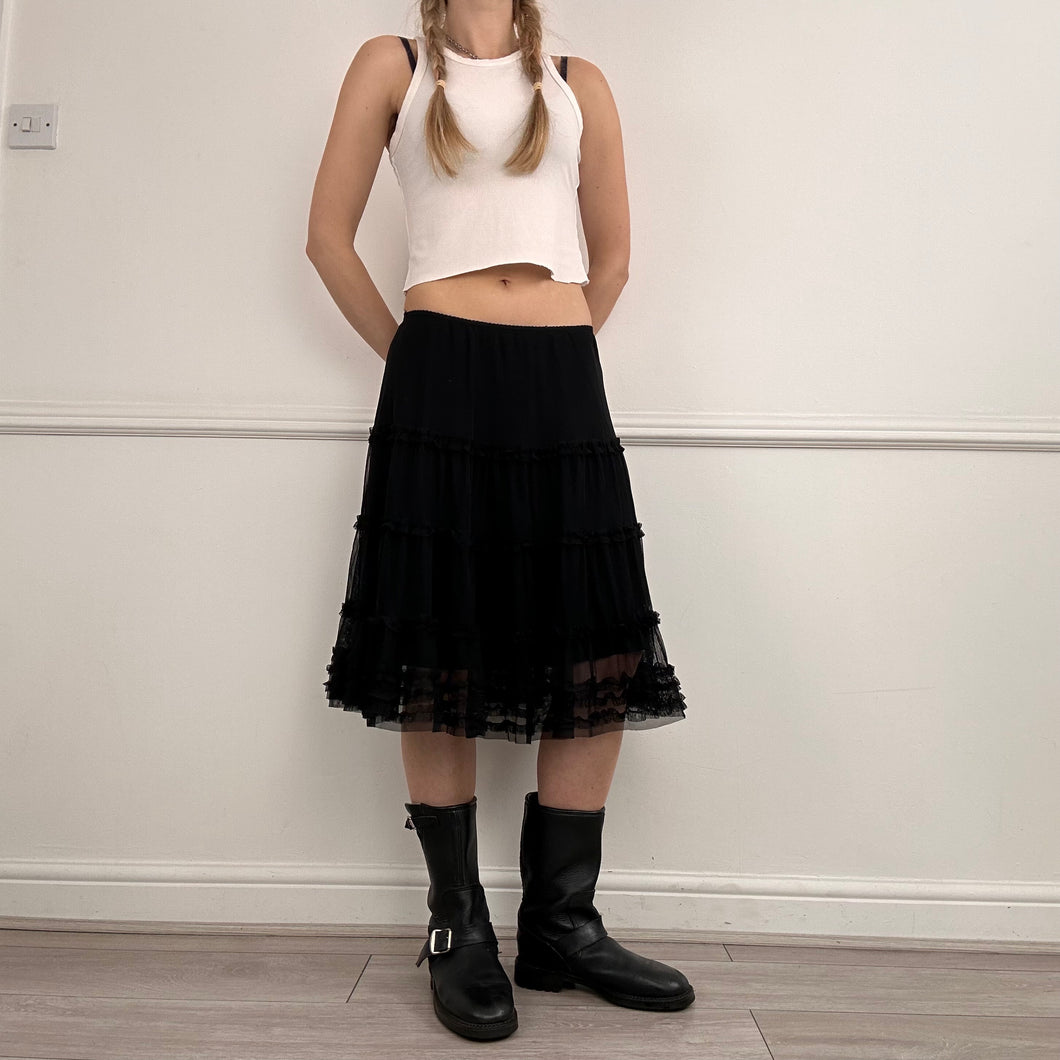 Black ONYX Midi Skirt