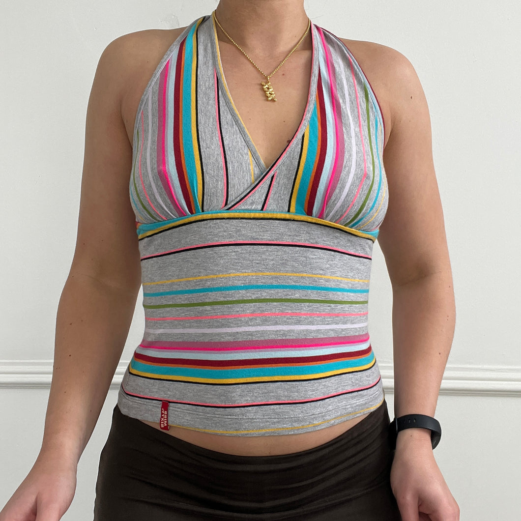Miss Sixty Multi-coloured striped halter