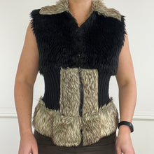 Load image into Gallery viewer, Fur patchwork gilet
