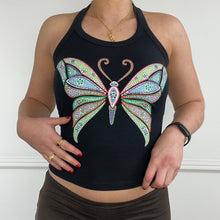 Load image into Gallery viewer, Black butterfly top
