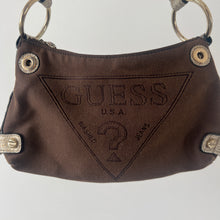 Load image into Gallery viewer, Vintage 90s brown canvas Guess handbag
