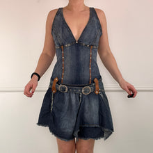 Load image into Gallery viewer, Denim festival mini dress
