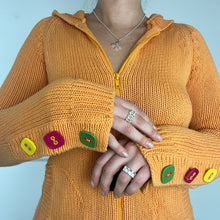 Load image into Gallery viewer, Orange knitted cardigan

