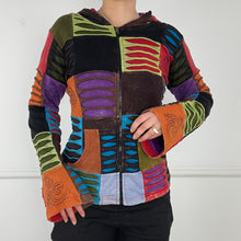 Load image into Gallery viewer, Multi-coloured patchwork hoodie
