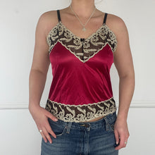 Load image into Gallery viewer, Red silk floral cami

