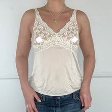 Load image into Gallery viewer, Ivory silk floral cami
