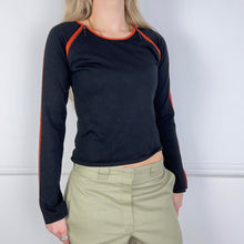 Load image into Gallery viewer, Black and Orange Zip T-Shirt
