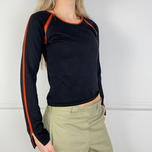 Load image into Gallery viewer, Black and Orange Zip T-Shirt
