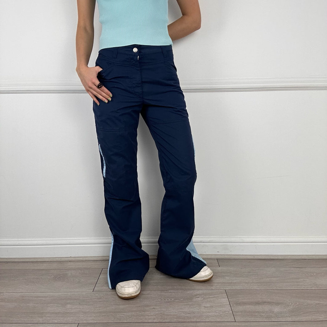 Blue cargo trousers