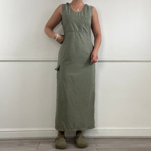 Load image into Gallery viewer, Green hooded cargo dress
