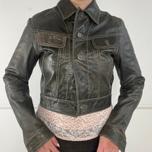 Load image into Gallery viewer, Washed leather jacket
