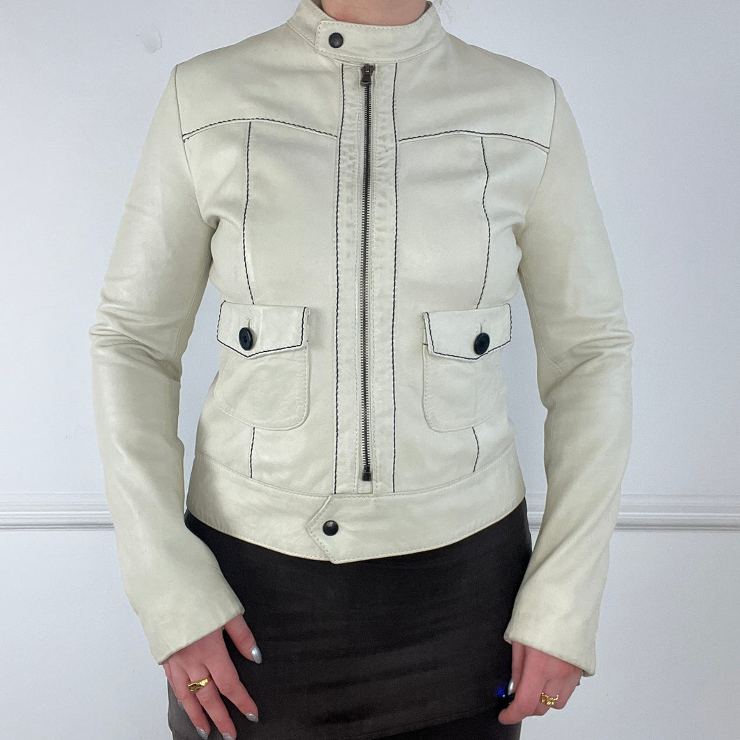 White leather jacket