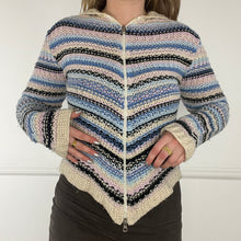 Load image into Gallery viewer, Multi-coloured striped cardigan
