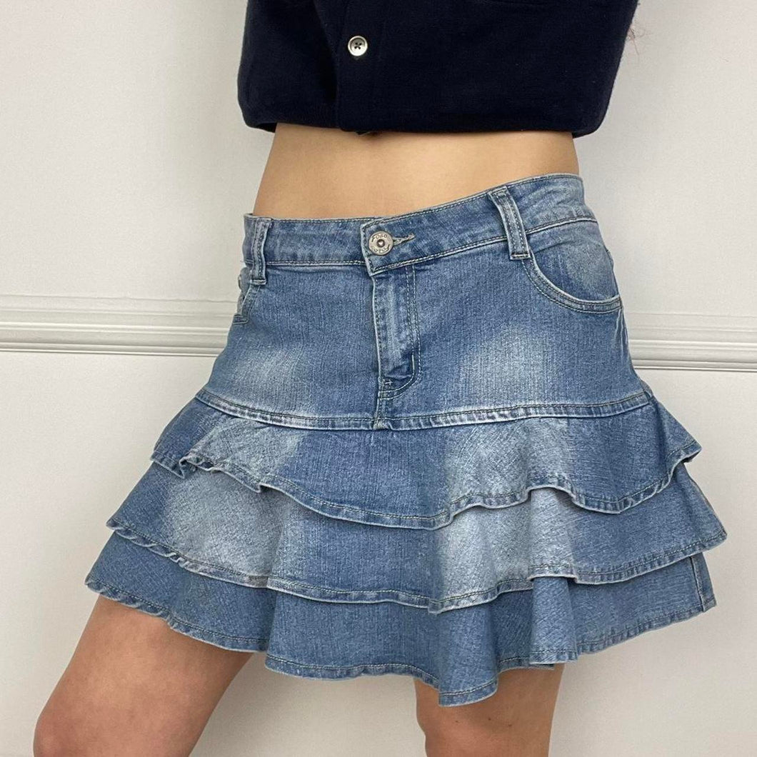 Denim mini skirt