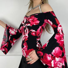 Load image into Gallery viewer, Floral bell sleeve top
