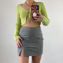 Load image into Gallery viewer, Grey suede skirt
