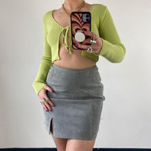 Load image into Gallery viewer, Grey suede skirt
