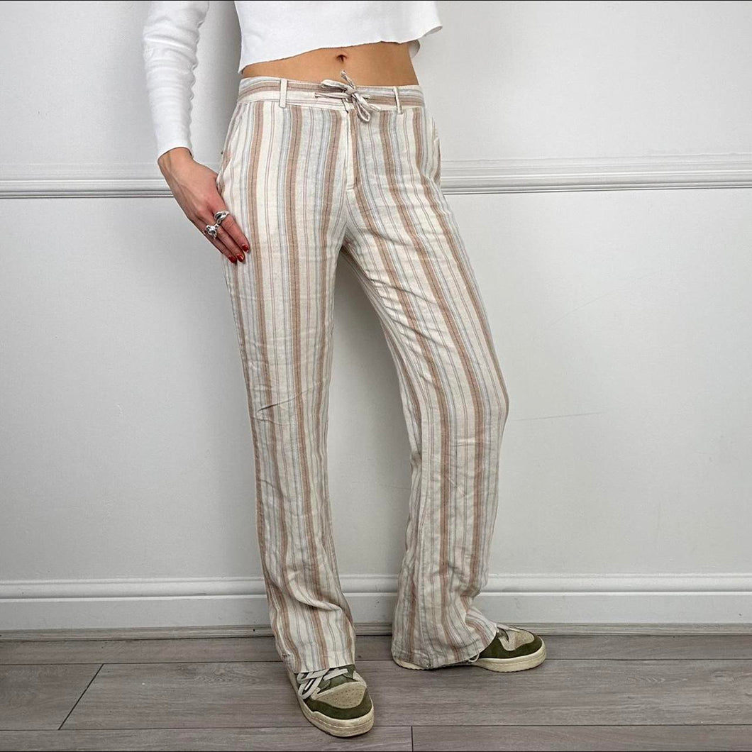 Linen stripe trousers