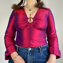 Load image into Gallery viewer, The Delilah in hot pink silk
